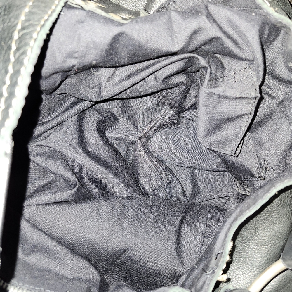 Black Leather Vintage Lucky Brand Hobo Handbag - Picture 8 of 8